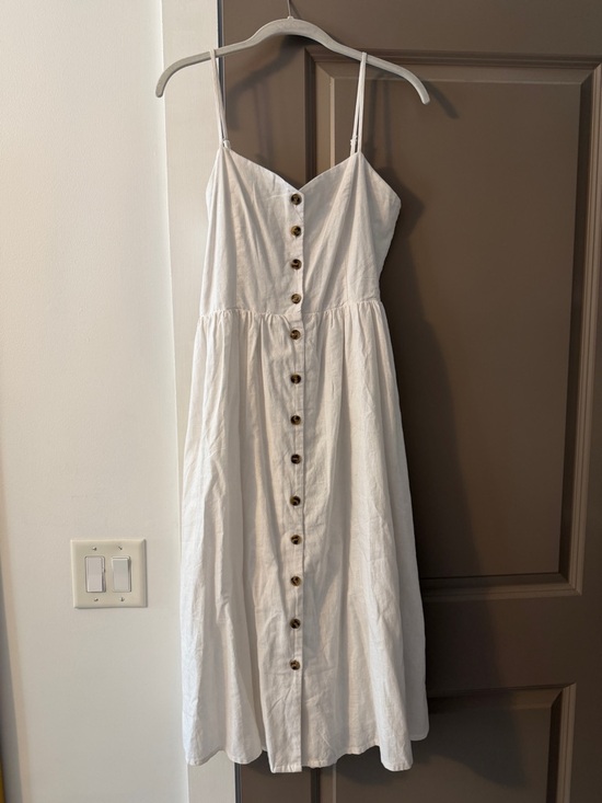 H&M Dresses & Skirts - H&M White Button-Front Midi Sundress